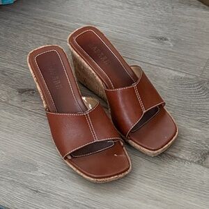 Lauren Ralph Lauren Tan Wedge Sandals